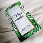 Menu weselne w stylu GLAMOUR monstera egzotyczne