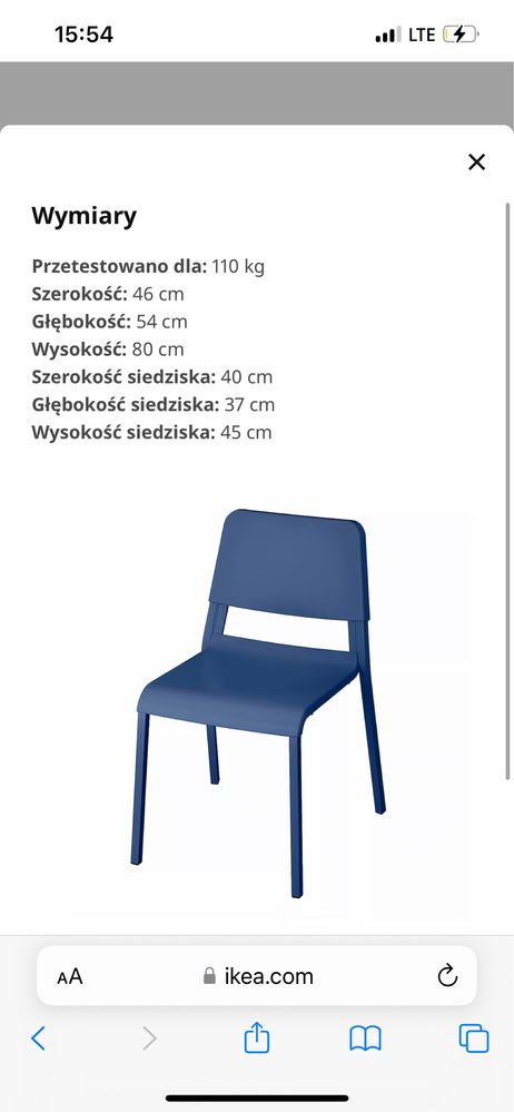 Krzesło Ikea, różowe