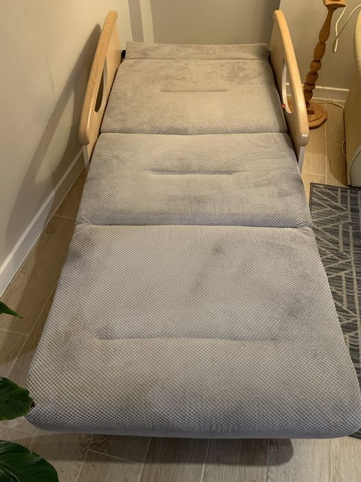 Amerykanka fotel rozkladany dofa z funkcją spania szara BRW