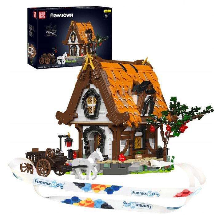 Klocki 2192 el. Domek średniowieczna chatka Mould King 16054