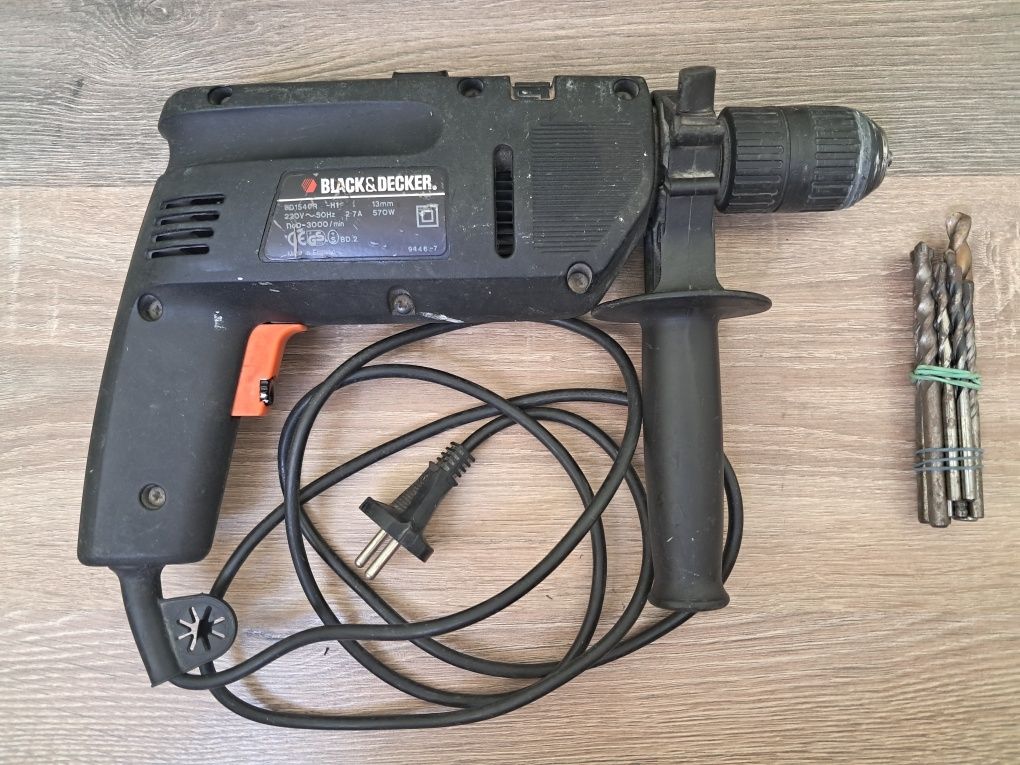 Дрель ударная Black & Decker BD 154CR 570W,  made in England