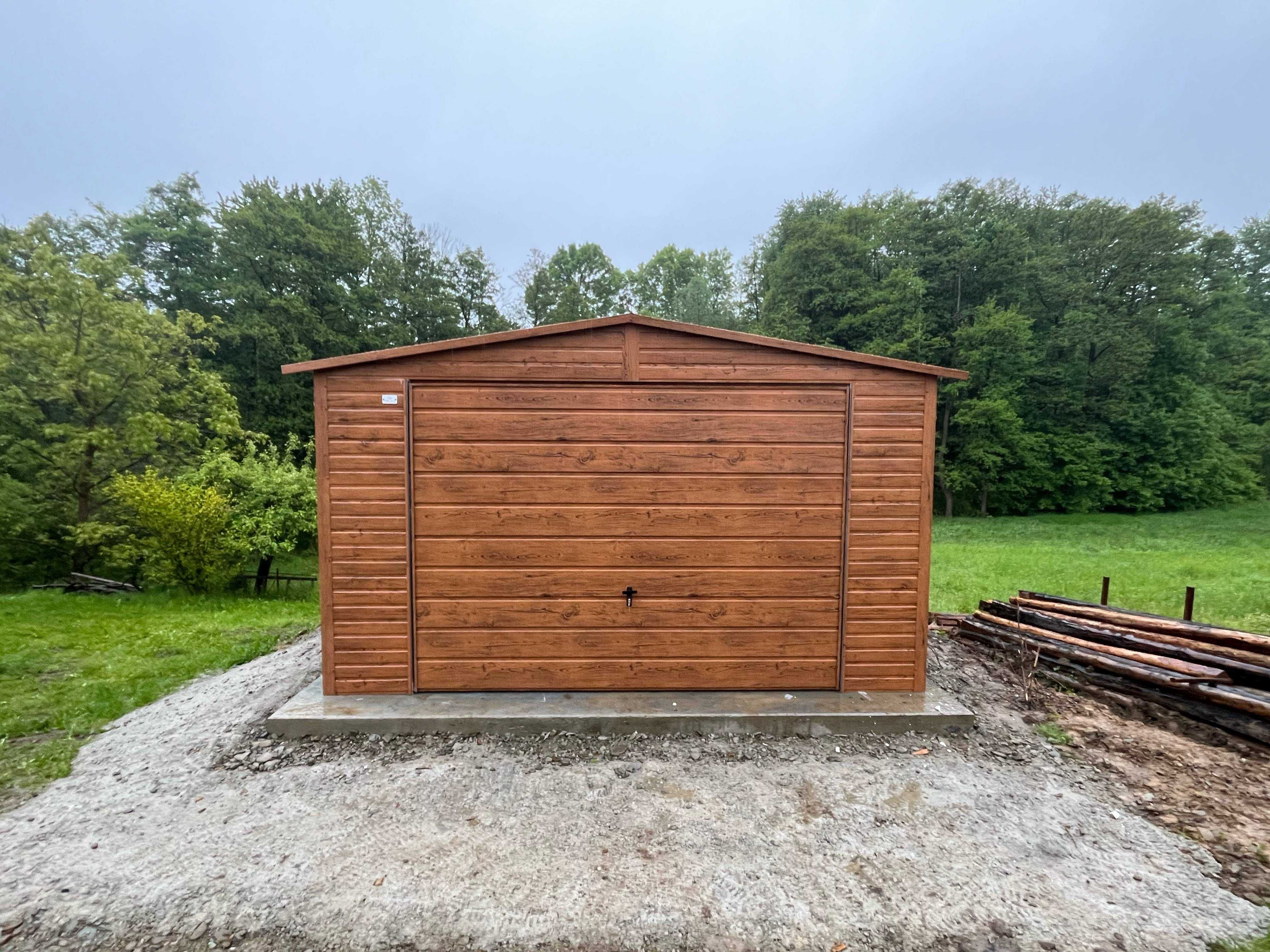 Garaż blaszany 4x5 Dach Dwuspadowy