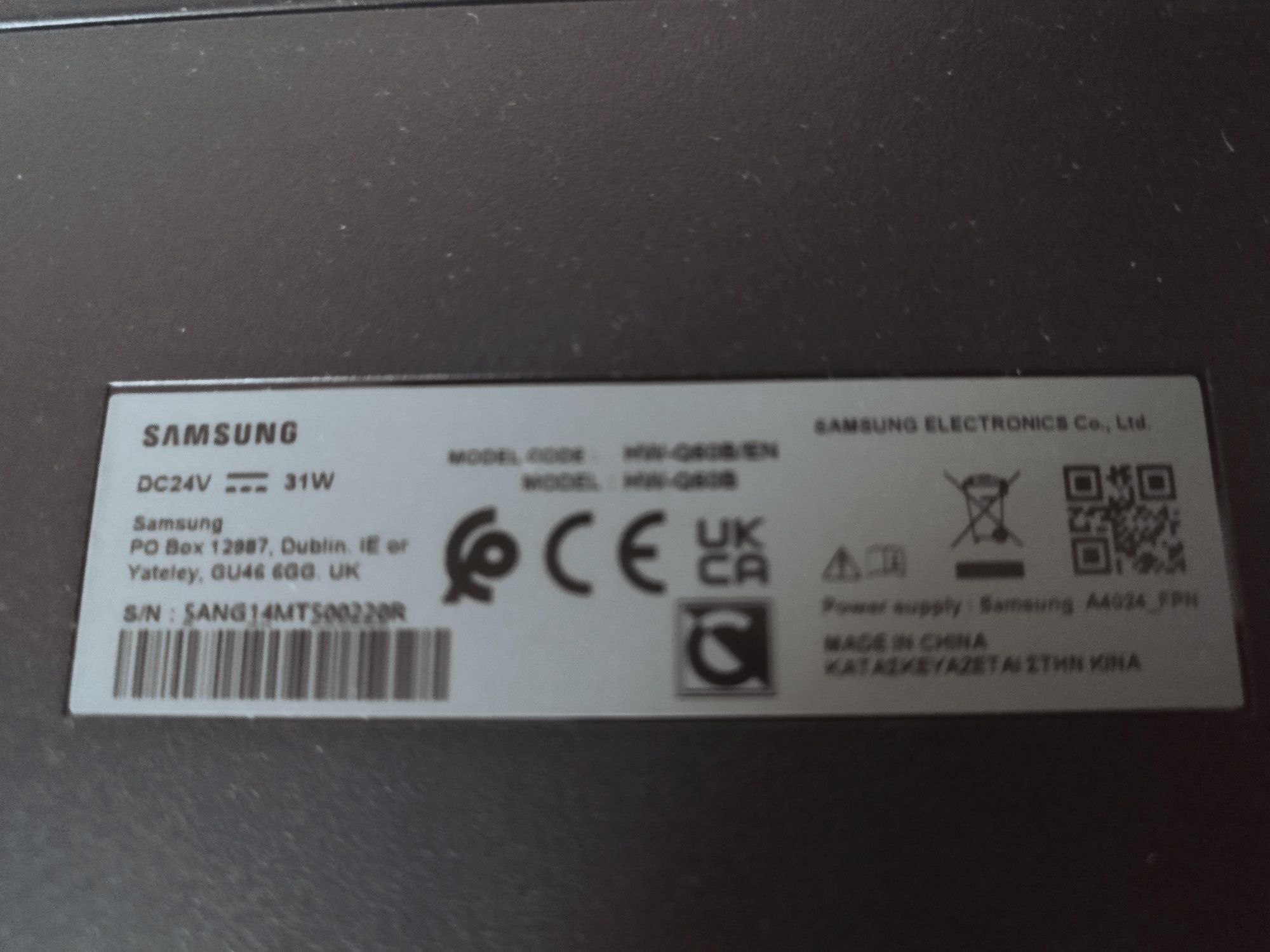 Soundbar z subwooferem SAMSUNG HW-Q60B