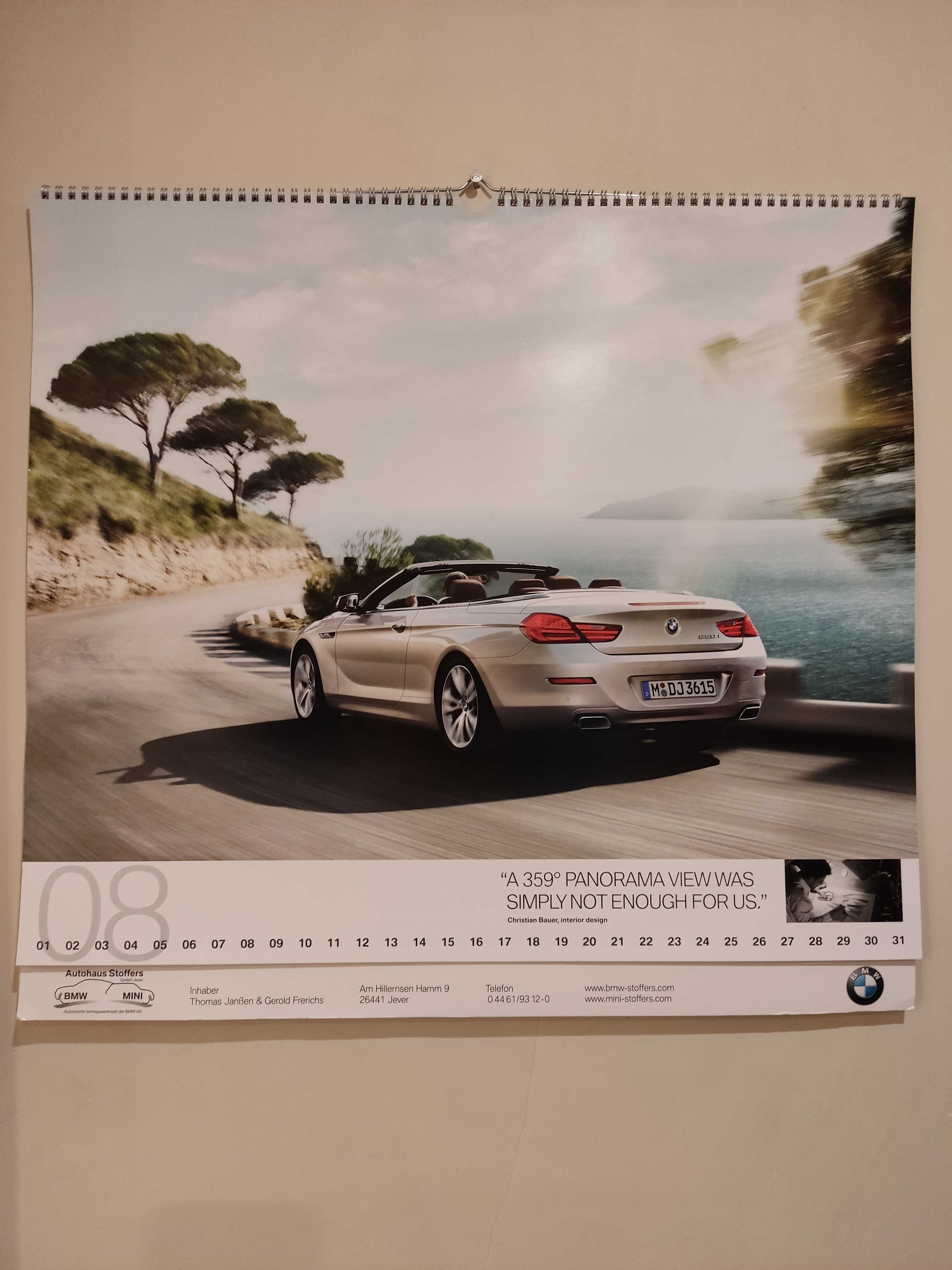 Kalendarz BMW 2013, 58 x 54 cm.