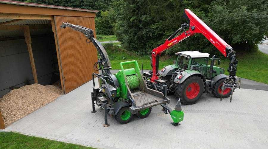 Rębak bębnowy WOM 50cm HEIZOHACK HM 10-500 KTL z żurawiem PALMS