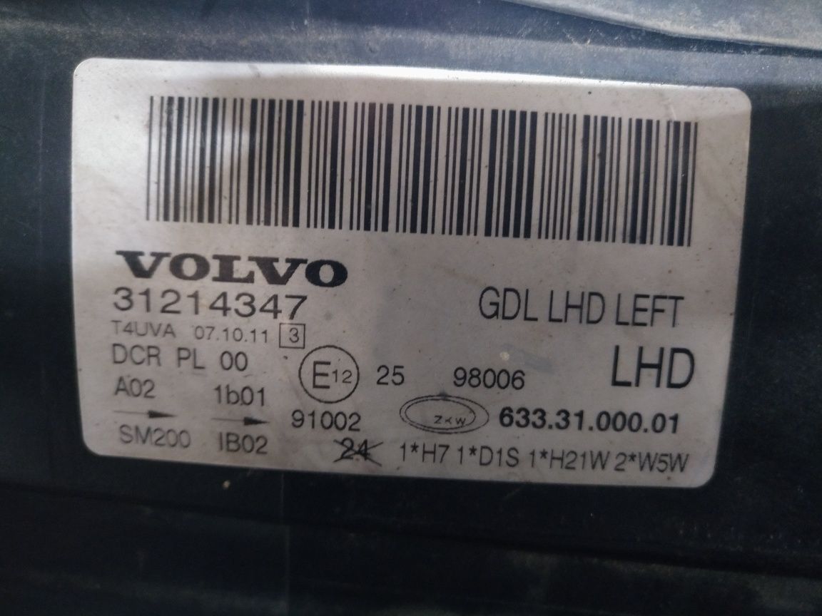 Lampa Xenon reflektor Volvo V70 XC70 S80 przednie lewa