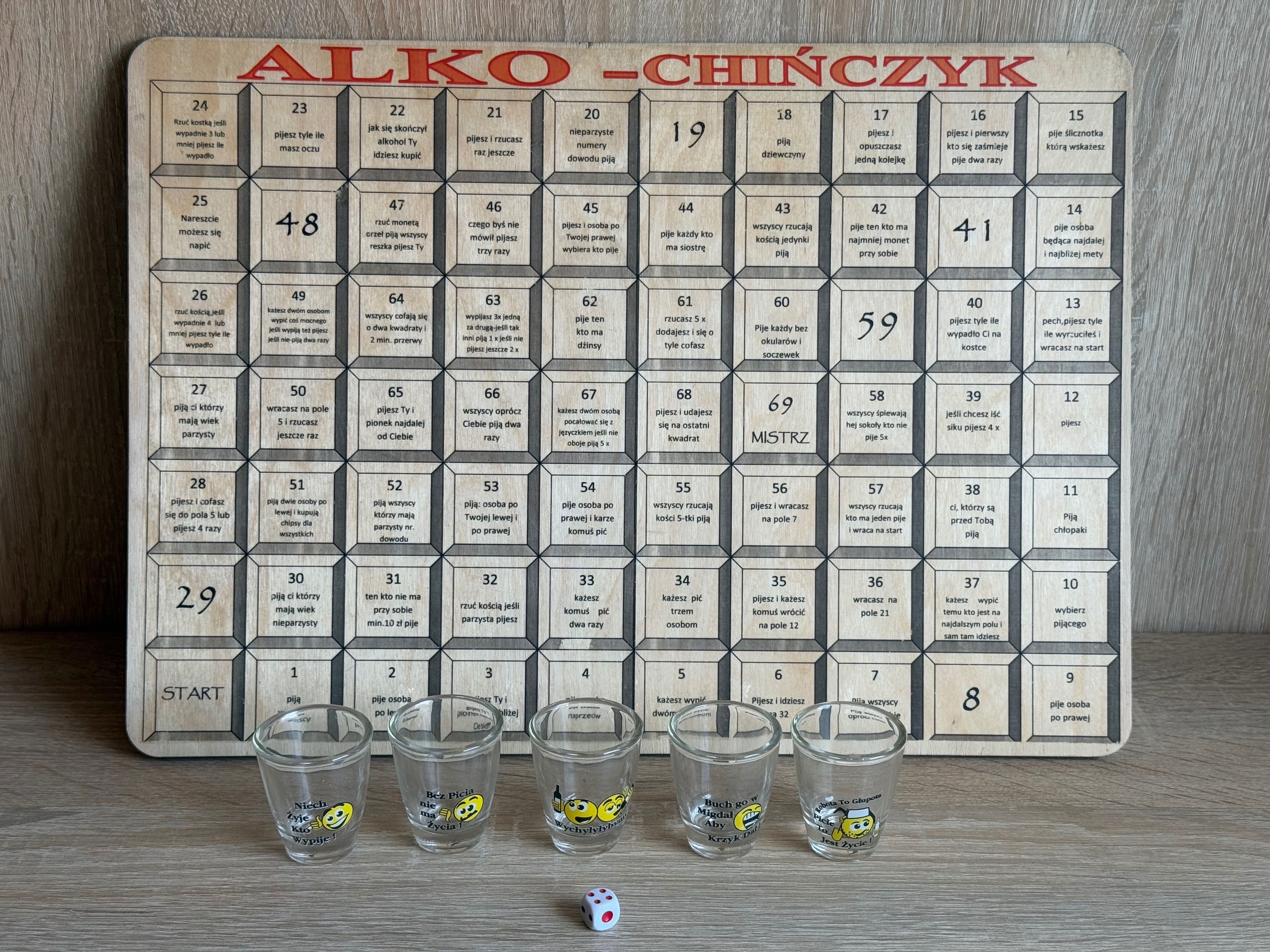 Gra planszowa Alkochińczyk, prezent na 18 urodziny
