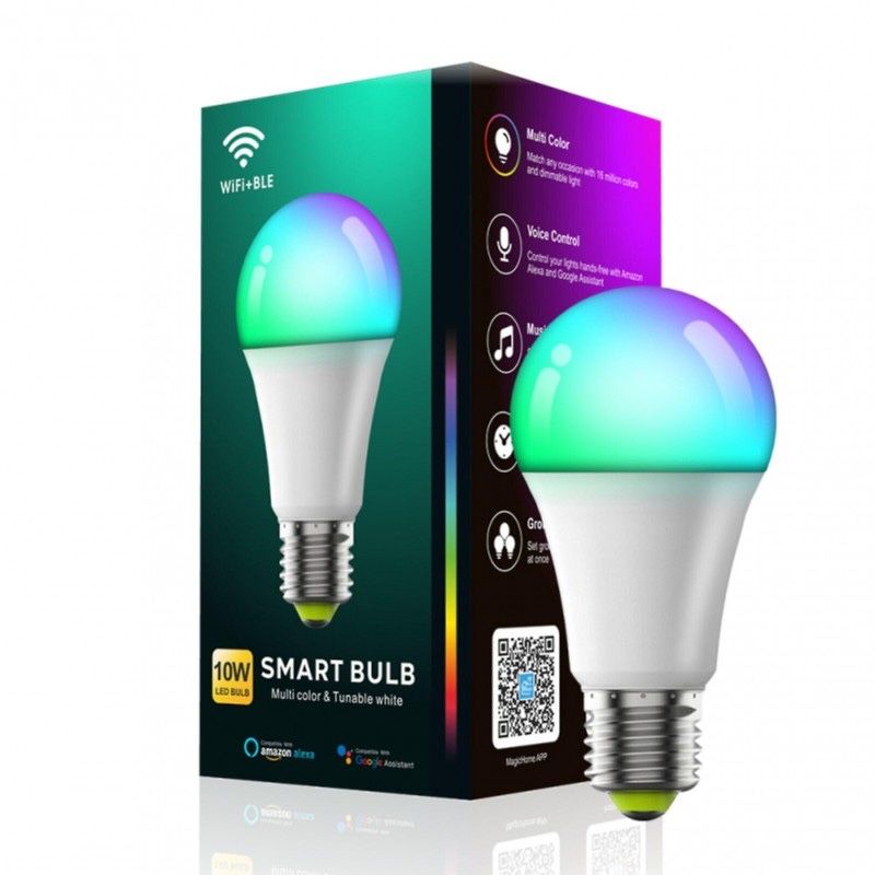 WiFi  Smart Bulb（RGBCW） лампа смарт wi-fi+ble
