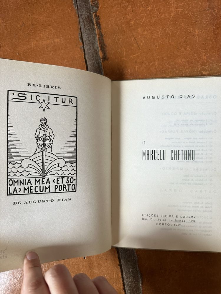 Livro raro de Augusto Dias - A Marcelo Caetano