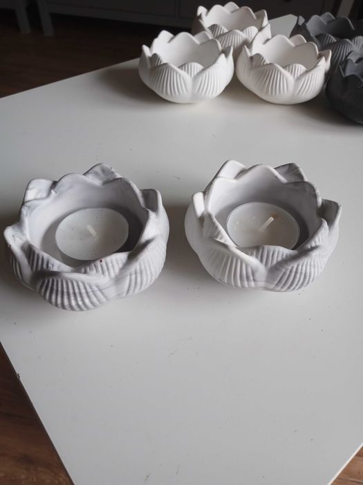 Świeczniki marmurek 2 sztuki