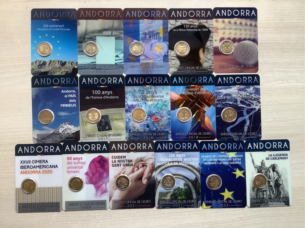 Андорра 2 евро 2014-2022