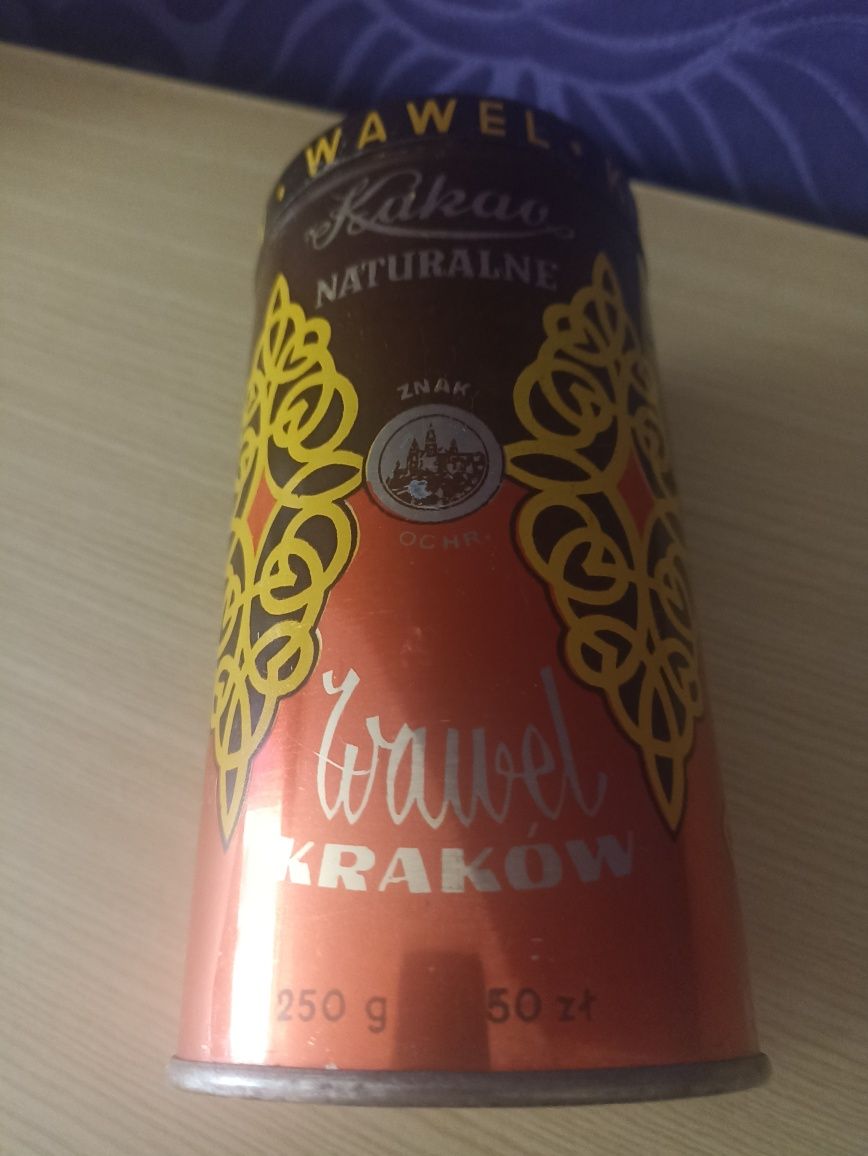 Stara puszka z czasów PRL-U, Kakao Naturalne, Wawel Kraków