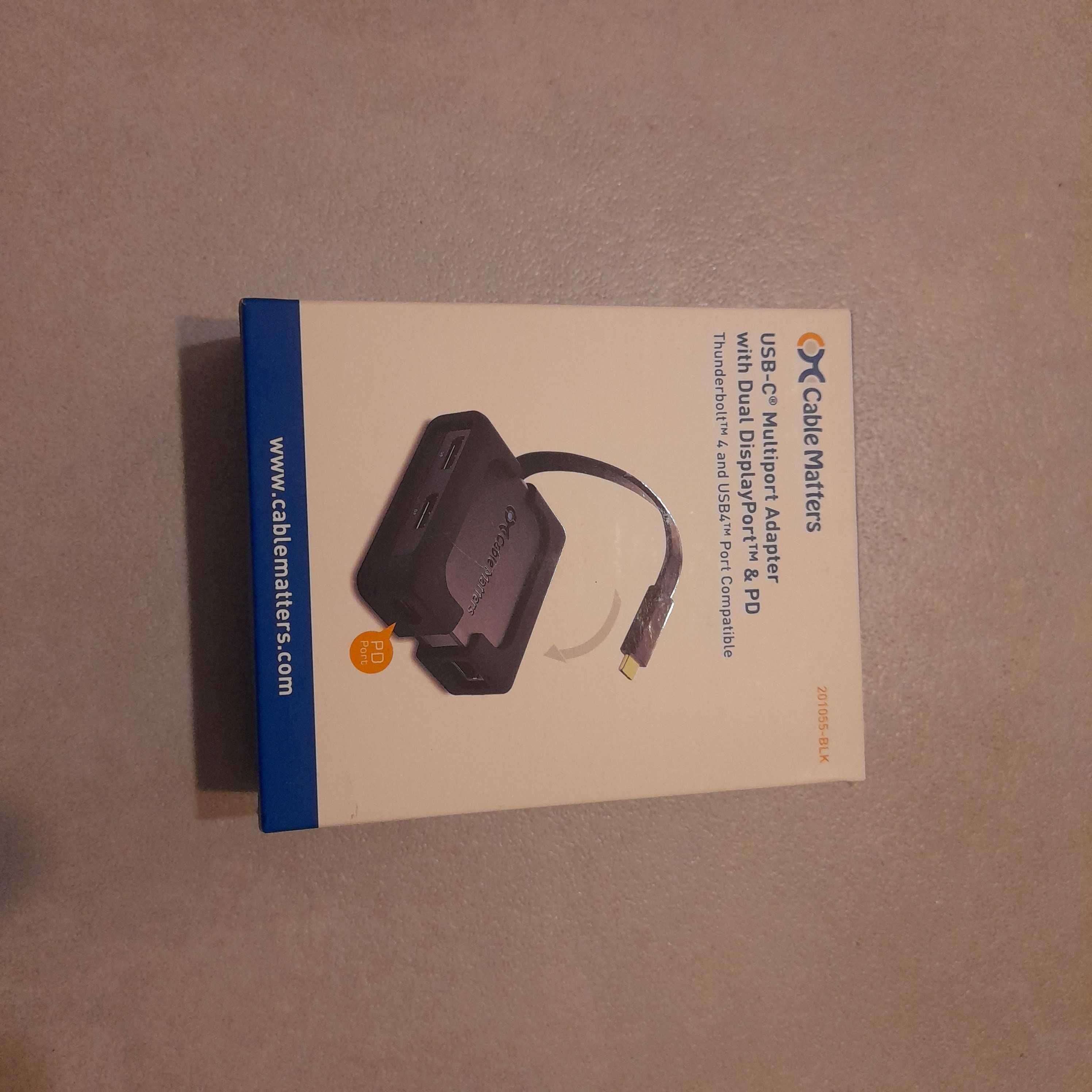 USB-C Multiport Adapter with Dual DisplayPort & PD Cable Matters