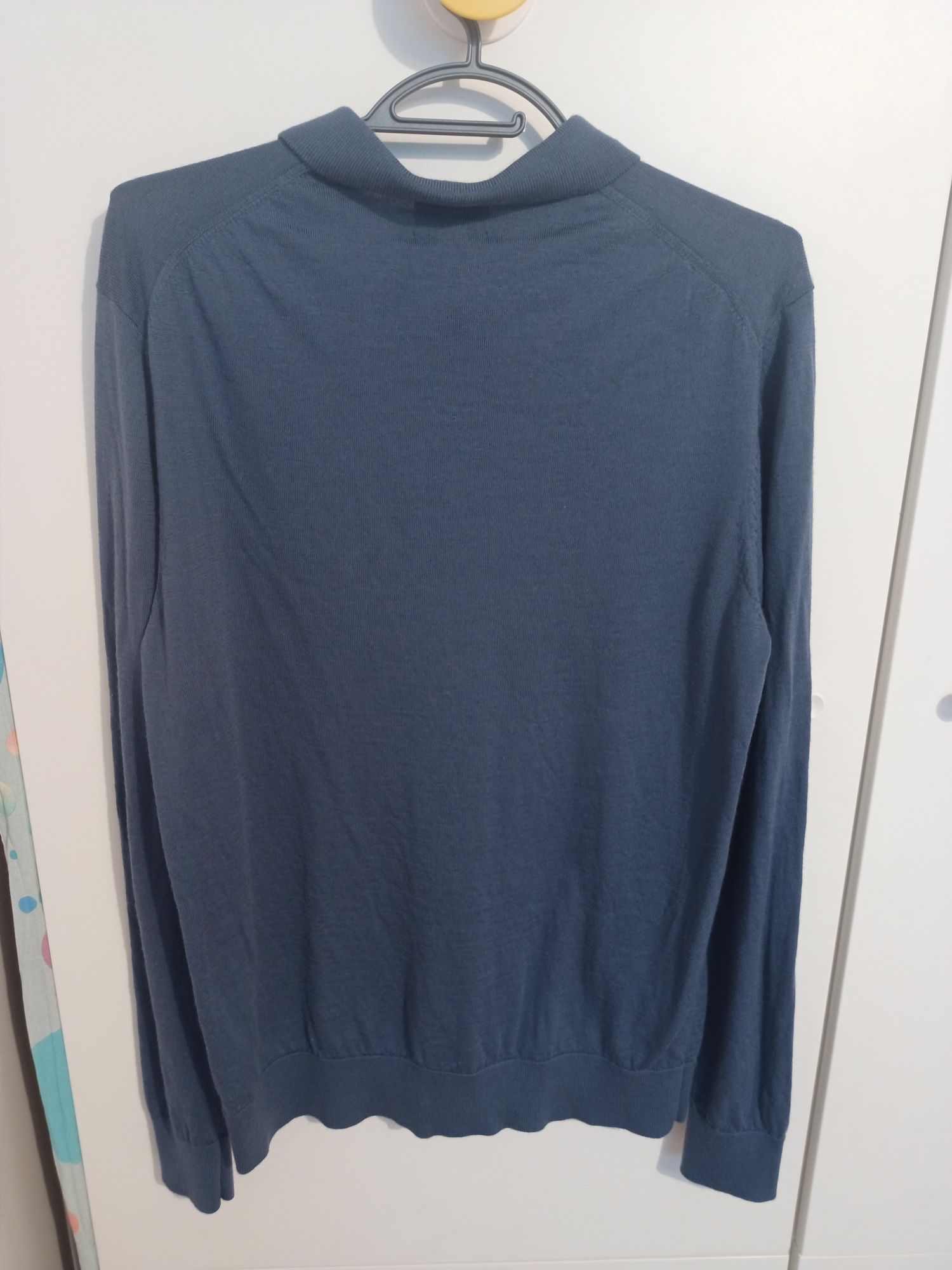 M męski sweter polo wełniany