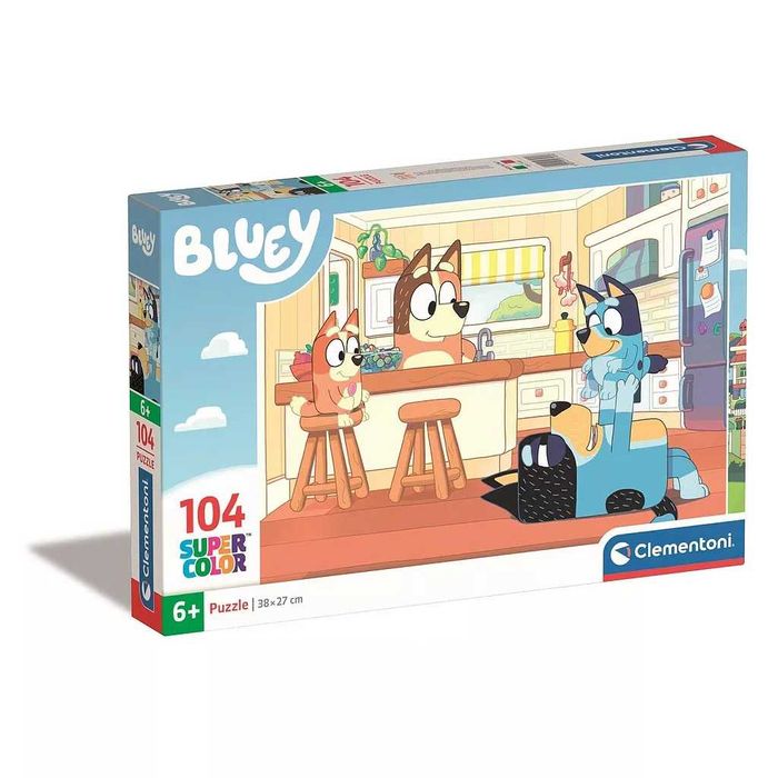OUTLET:Puzzle Clementoni Bluey 38x27cm 104 peças