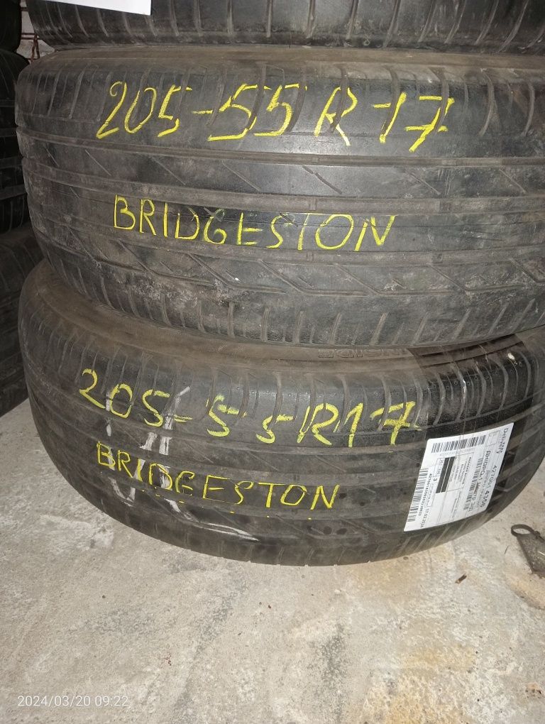 205/55 R17 Bridgestone пара лето