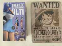 Figura Manga e placa metal One Piece