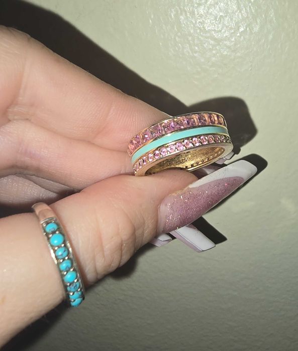 Anel Salvatore plata em prata e zirconias rosa