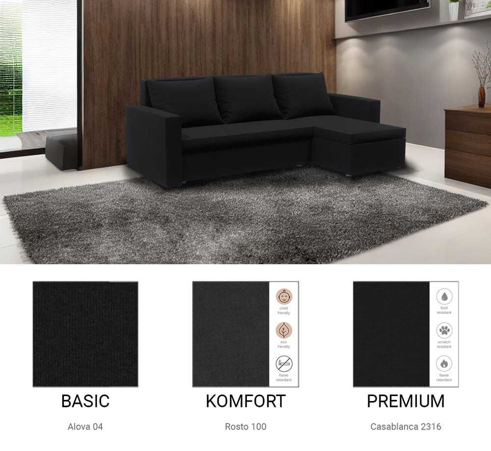 Narożnik z funkcją spania Loft / Różne kolory / Raty / SZYBKA DOSTAWA!