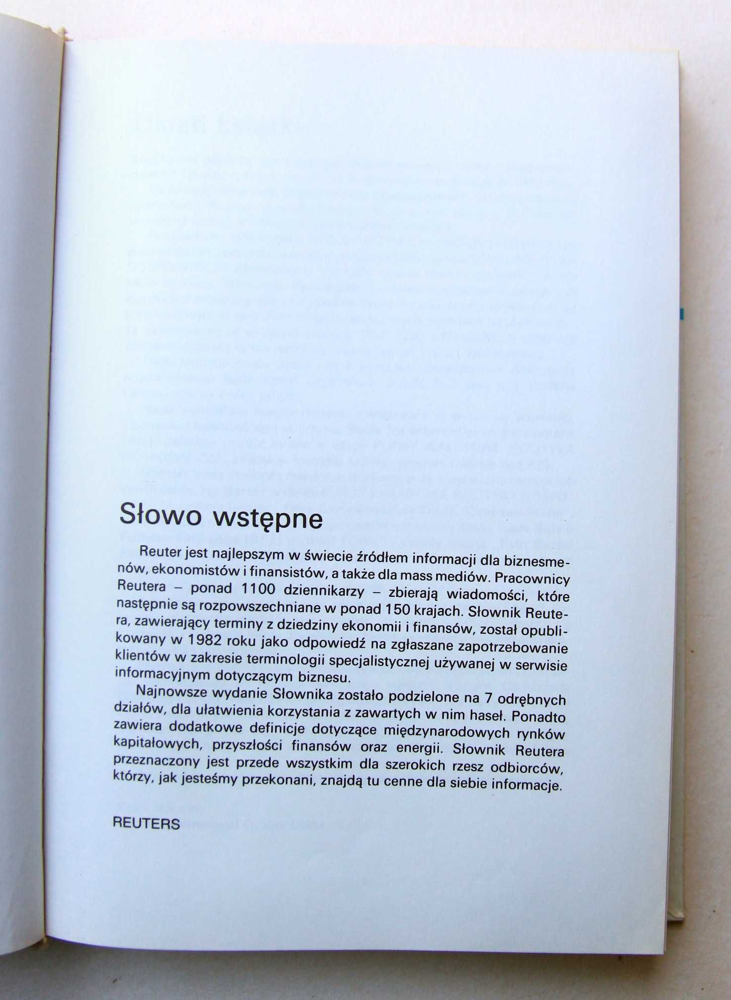 Słownik Reutera - międzynarodowe terminy ekonomiczne i finansowe