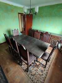 Mobília antiga armário aparador mesa cadeiras