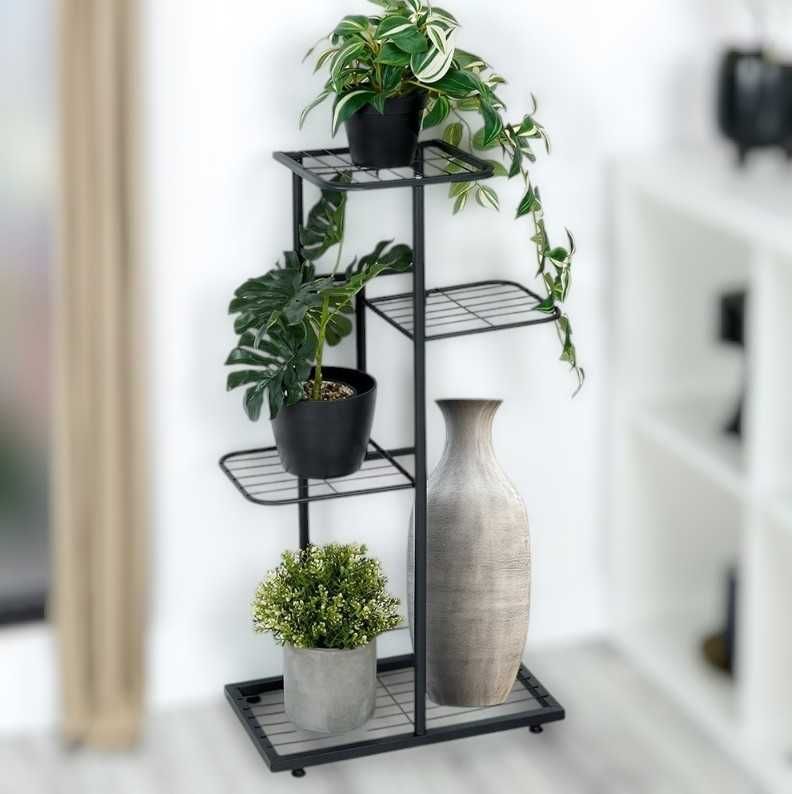 Kwietnik METALOWY 4 poziomy stojak na doniczki rośliny kwiatki LOFT