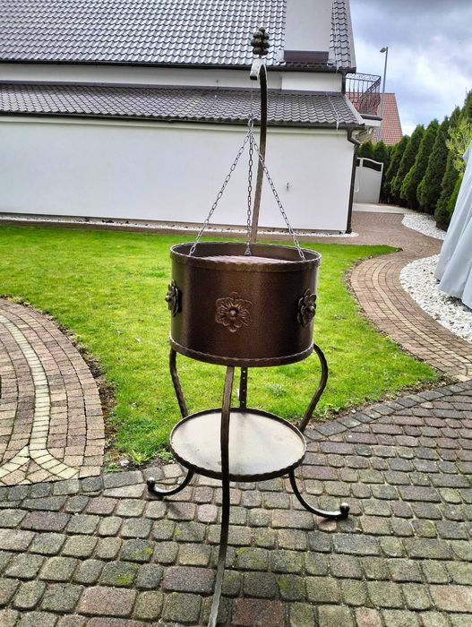 Duży grill ogrodowy KUTY kolor Stare Złoto POLECAM