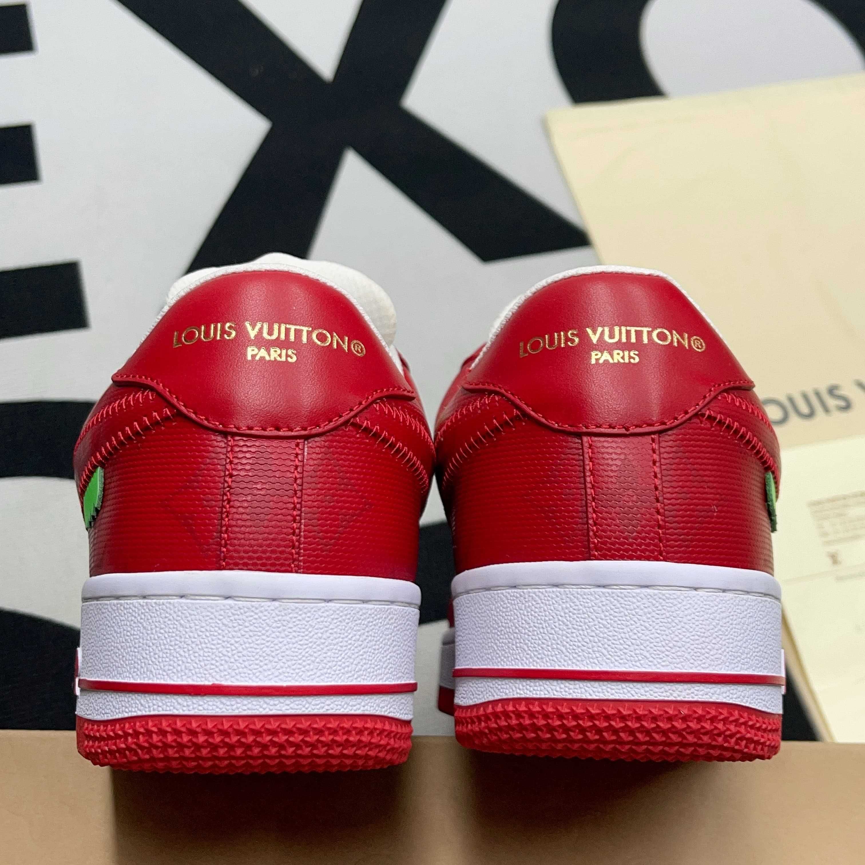 Buty Louis Vuitton Nike x LV Air Force 1 Red (38-46)