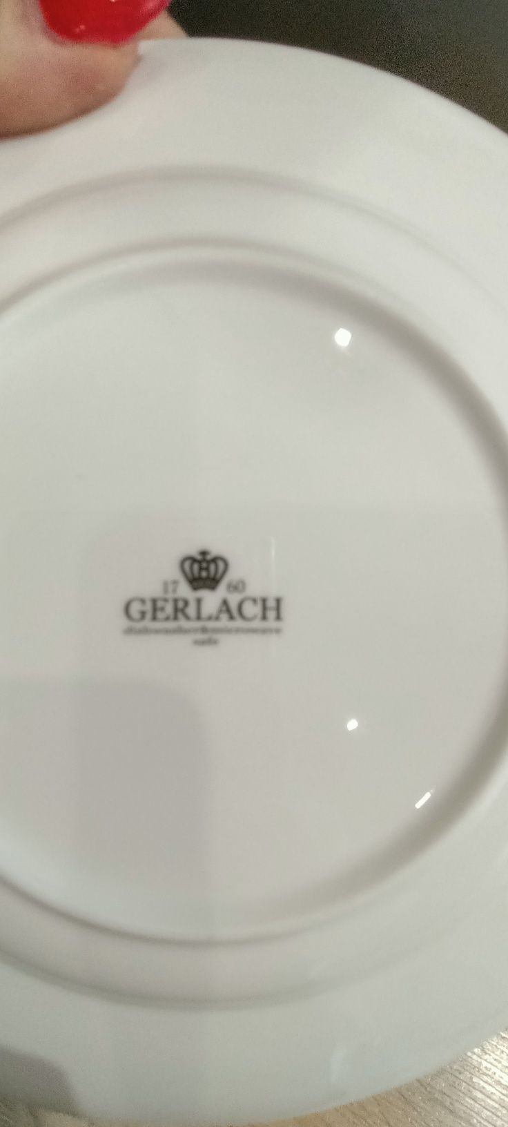 Gerlach talerzyki i spodeczki białe