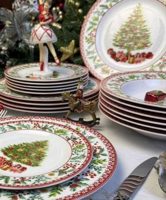 Świąteczny serwis obiadowy „Ełowe gałązki” Christ