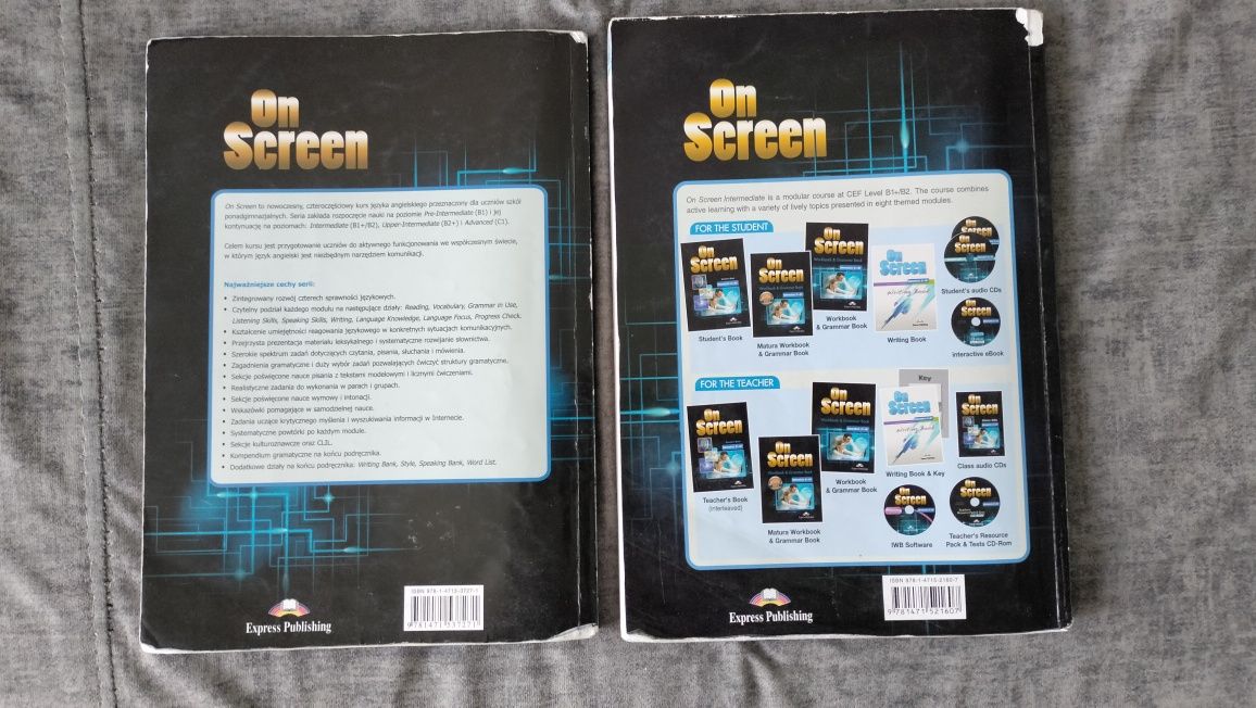 Zestaw podręcznik + ćwiczenia do języka angielskiego - On ScreenB1+/B2