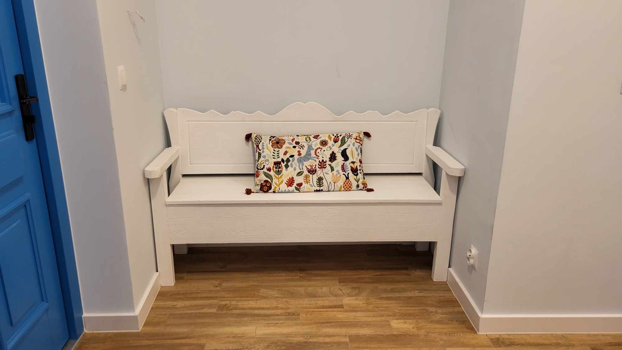 Ławka w stylu prowansalskie wiejskim farmhous shabby Chic szlabanek