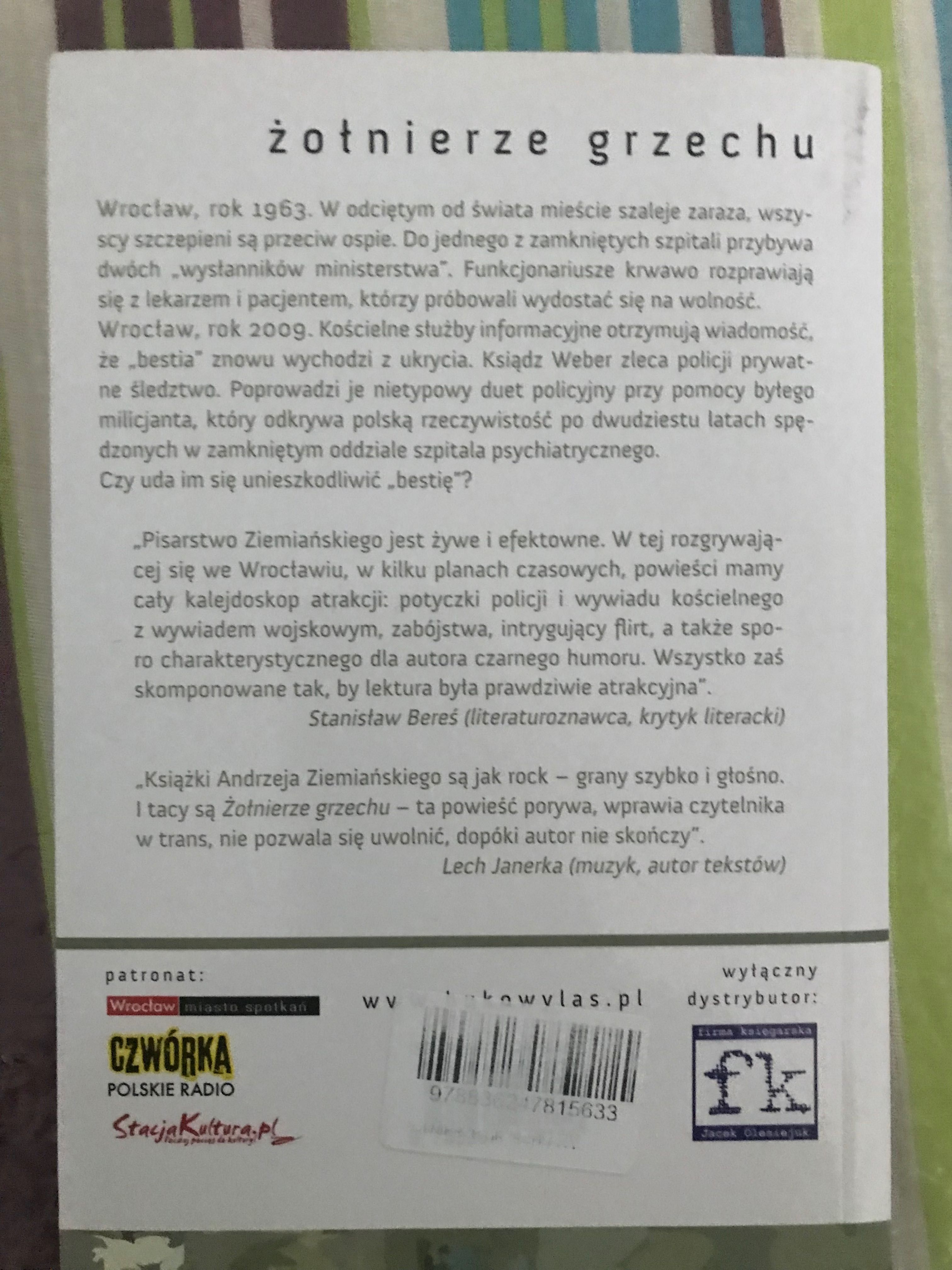 Książka. Ziemiański. Żołnierze grzechu.