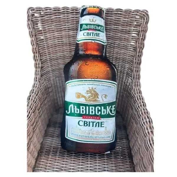 М’яка іграшка-подушка антистрес "Пиво Львівське" 3D, 70 см