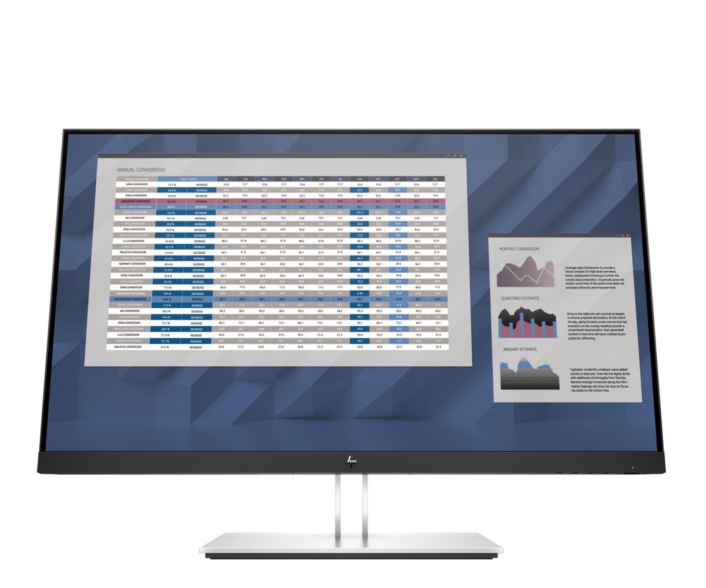 Bezramkowy monitor 27” HP E27 G4 LED IPS DP HDMI FHD 1920x1080 Klasa A