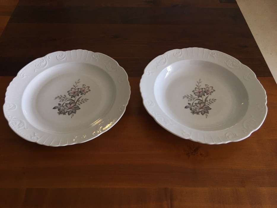 Dois pratos grandes (35 cm) Loiça Porcelana Vista Alegre