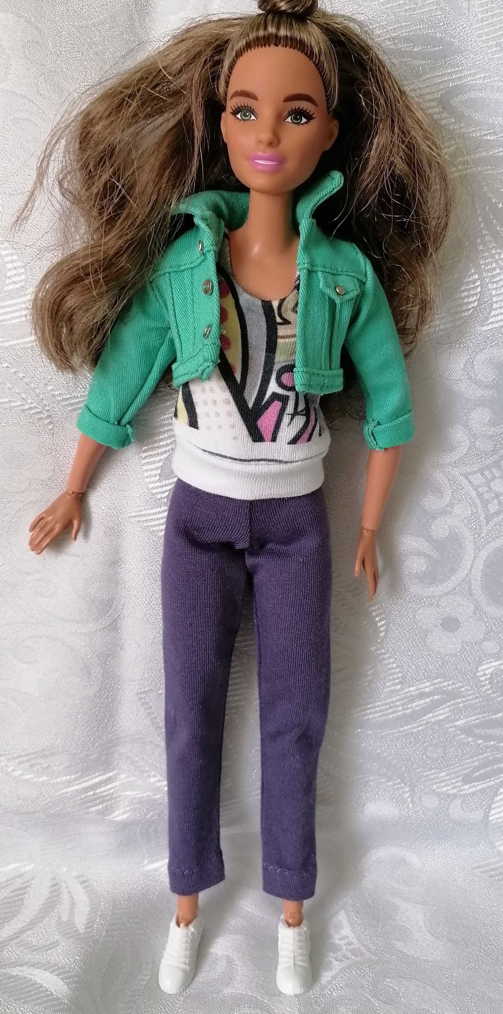 Ubranka dla lalki Barbie zestaw kurtka dżinsowa spodnie top buty NOWE