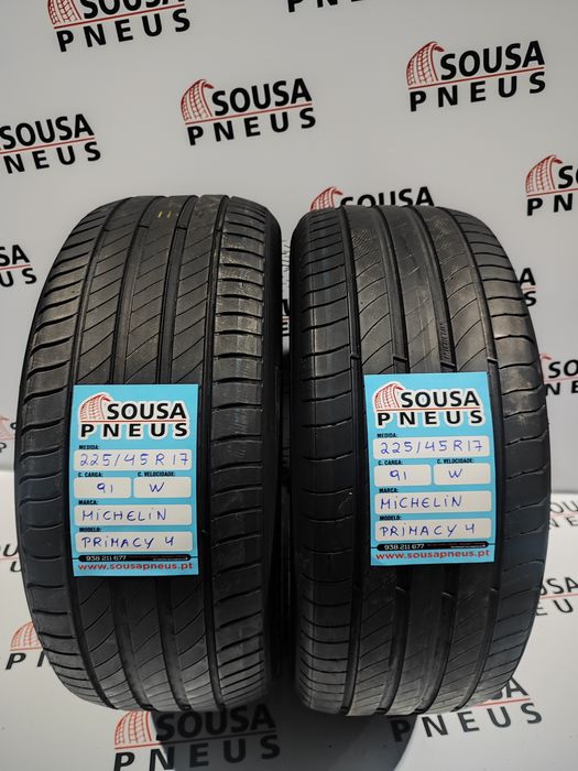 2 pneus semi novos Michelin 225-45R17 91W  primacy 4 - Oferta Portes