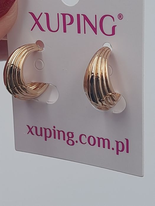 Kolczyki kółeczka pozłacane Xuping