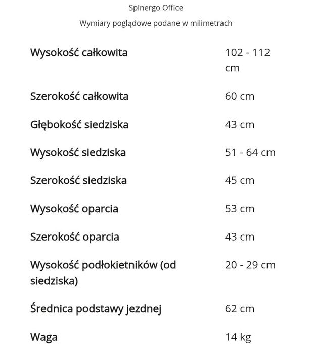 Super fotel ergonomiczny Spinergo office