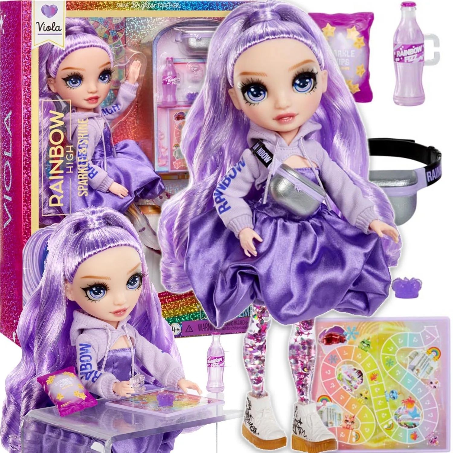 Оригінал Rainbow high amaya skyler slime crystals lol лол violet слайм
