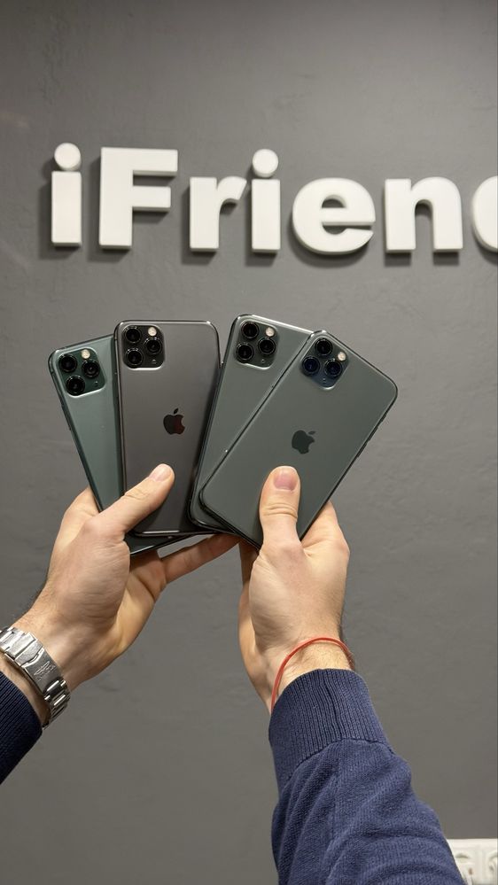 iPhone 11 pro 64/256gb silver, green 100% ємкість батареї