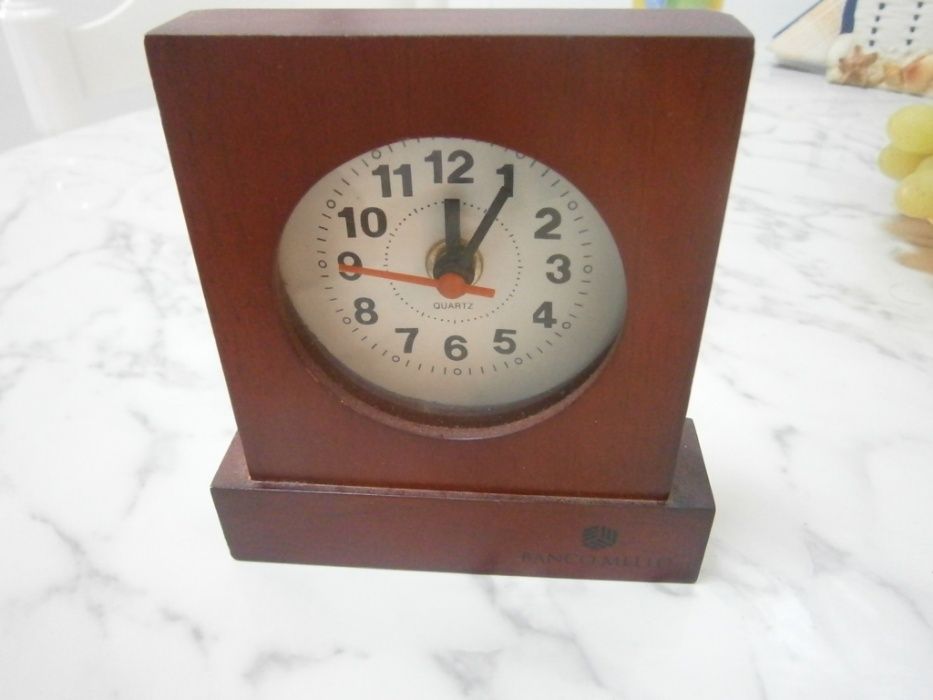 Relógio madeira secretária B.Melo