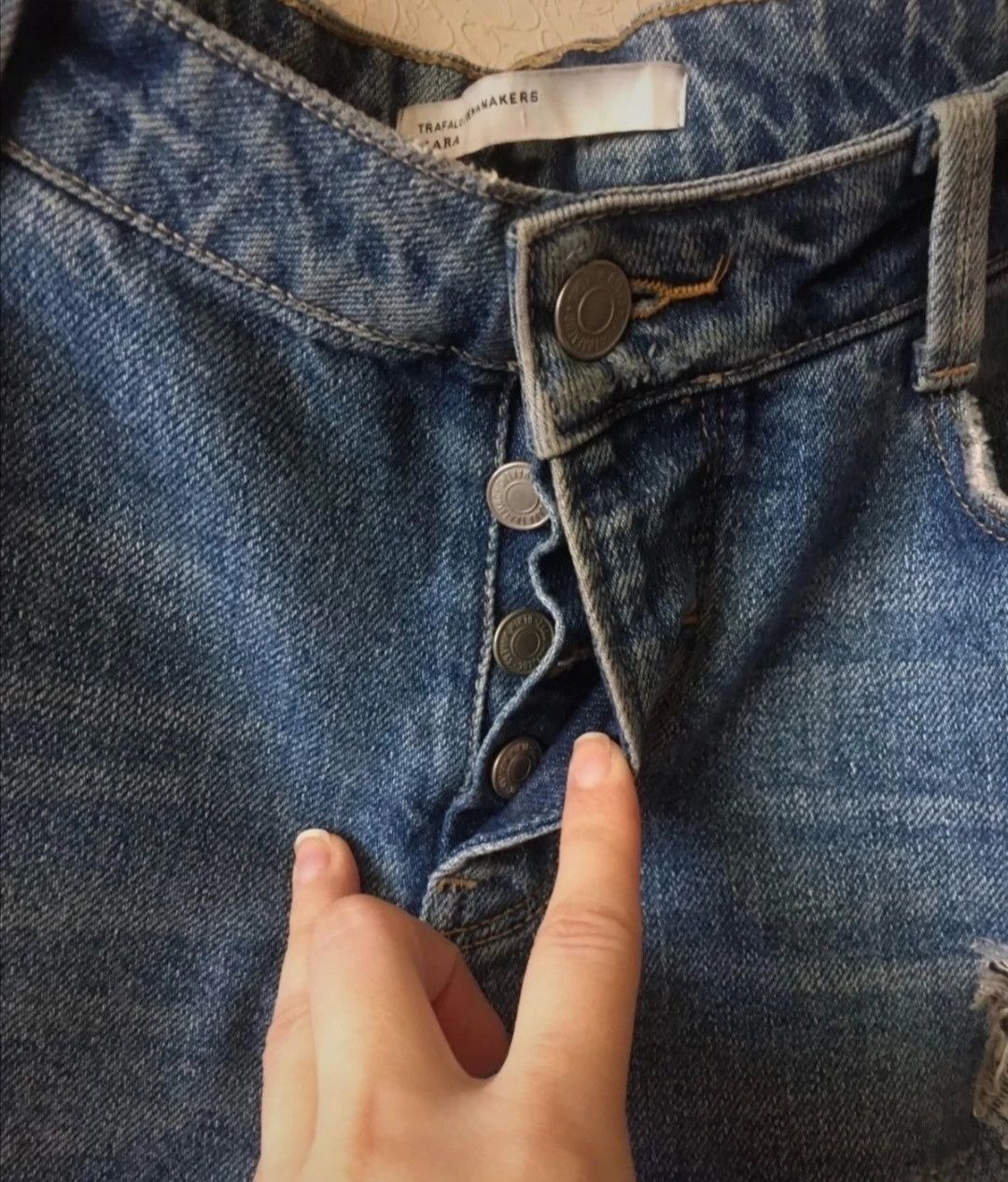 ZARA spodnie dżinsy Ripped jeans boyfriendy Z dziurami  mom fit _NOWE!
