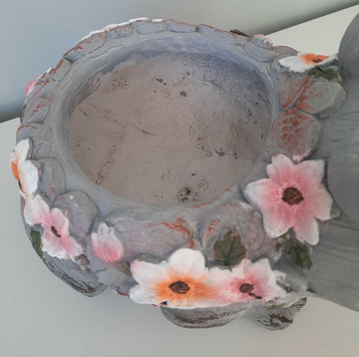 Doniczka żabka 33cm. śliczna ozdoba nowalijki