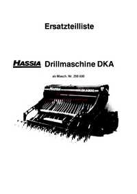 Katalog części siewnik HASSIA DKA 258