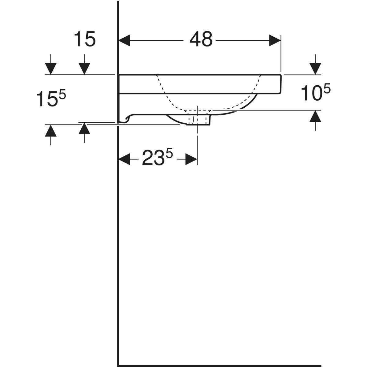 Geberit ICon umywalka z szafką 75 cm zestaw meblowy biały połysk
