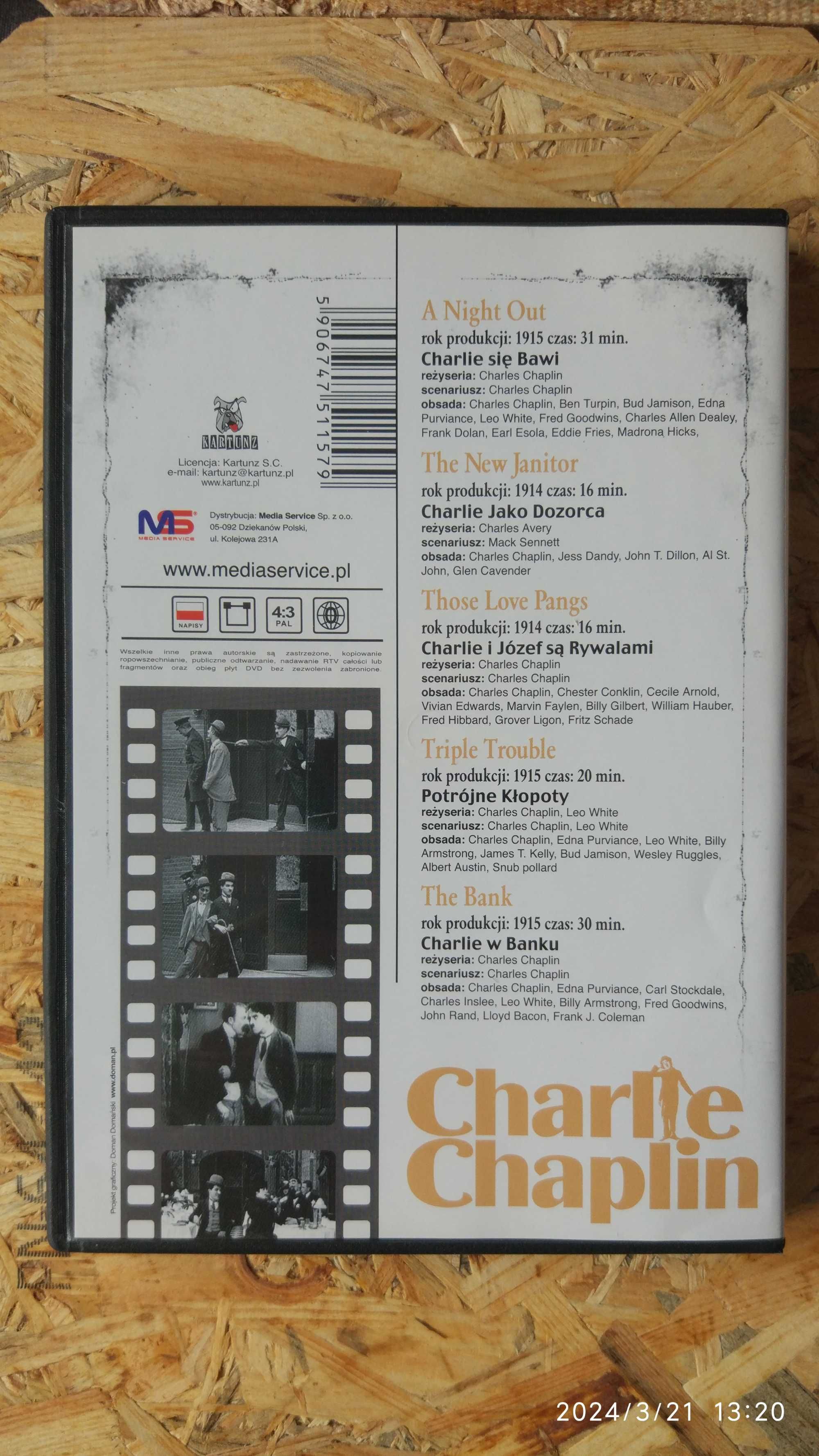 Charlie Chaplin kolekcja 15 filmów 3 x DVD
