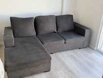 Sofa 3 lugares c/ chaise long reversivel