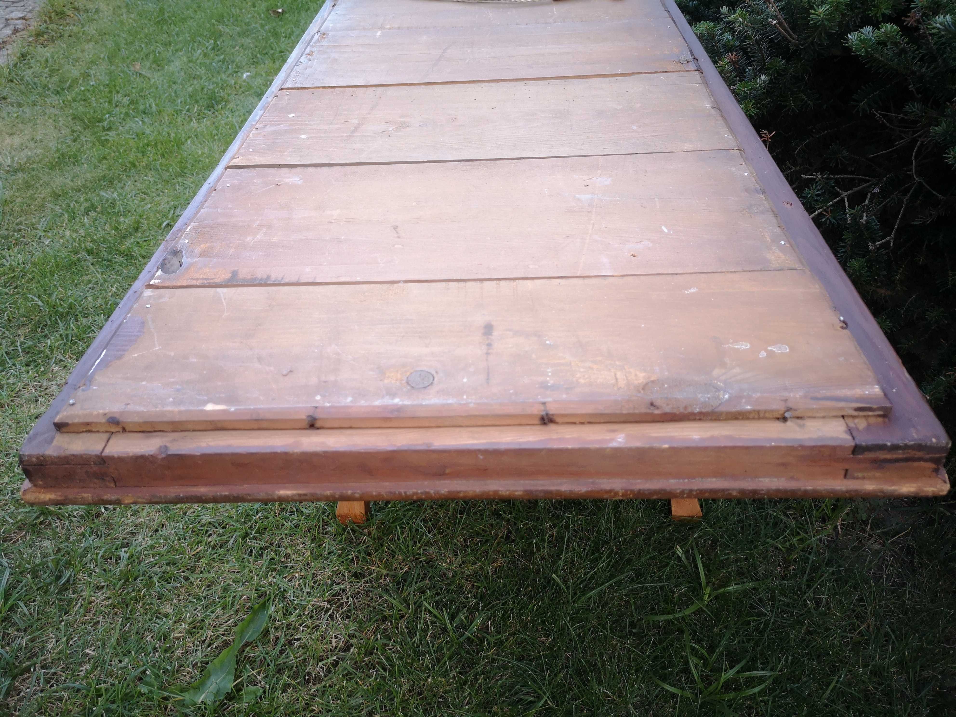 Stare lustro lekko spatynowane w drewnianej ramie 115cmx51cm